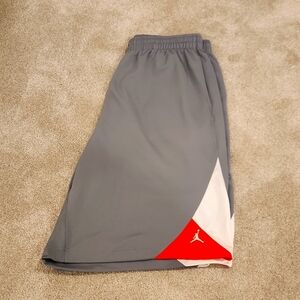 Nike Jordan Mens Basketball Shorts 3XL Grey/Orange